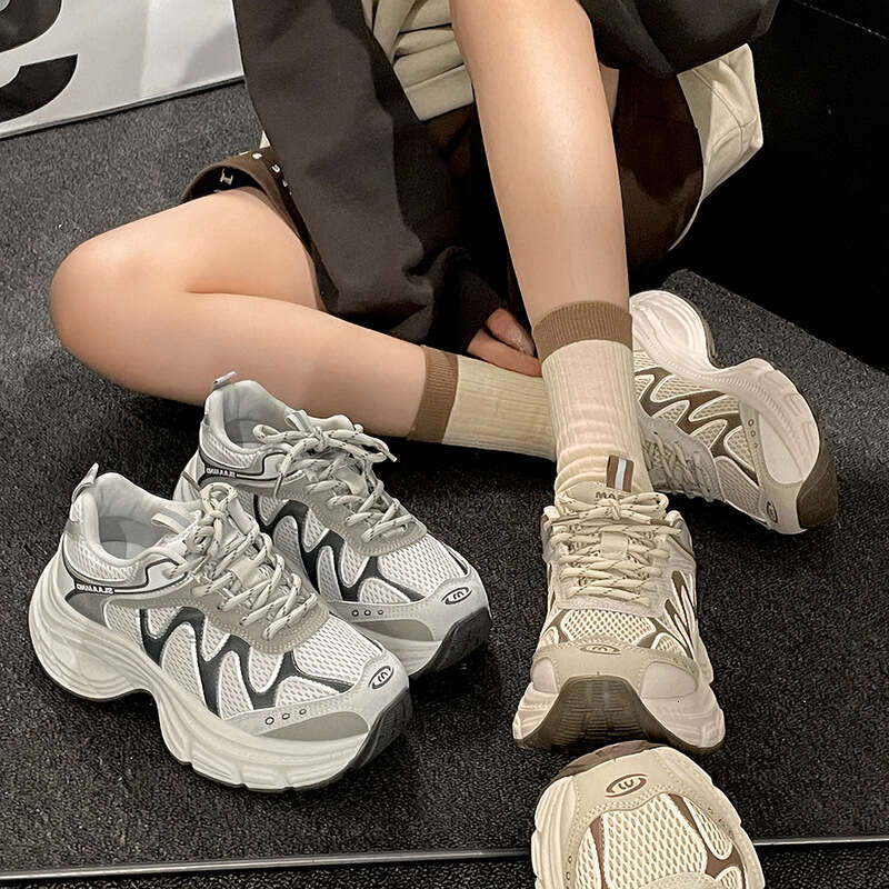 Petite Height-Increasing Retro Thick-Soled Dad for Women 2025 New Autumn Casual Soft-Soled Lightweight Sports Shoes