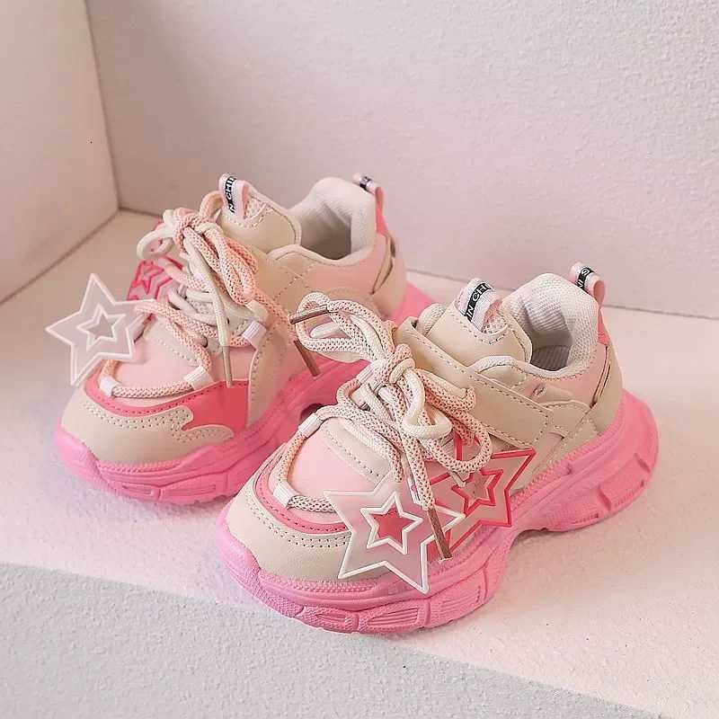 Fashion Children Sneakers Soft Sole Breathable PU Rubber Anti Skid Casual Sport Shoes for Girls Boys Toddler Walking Running W251110