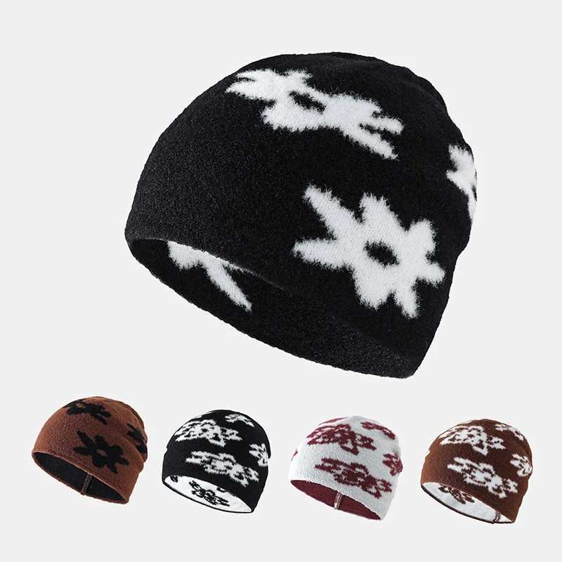 Women Hat Beanie Knitting Letter Graphic Winter Hip Hop Harajuku Y2k Streetwear Black Aesthetic Korean Fashion Pullover UnisexXJ251110