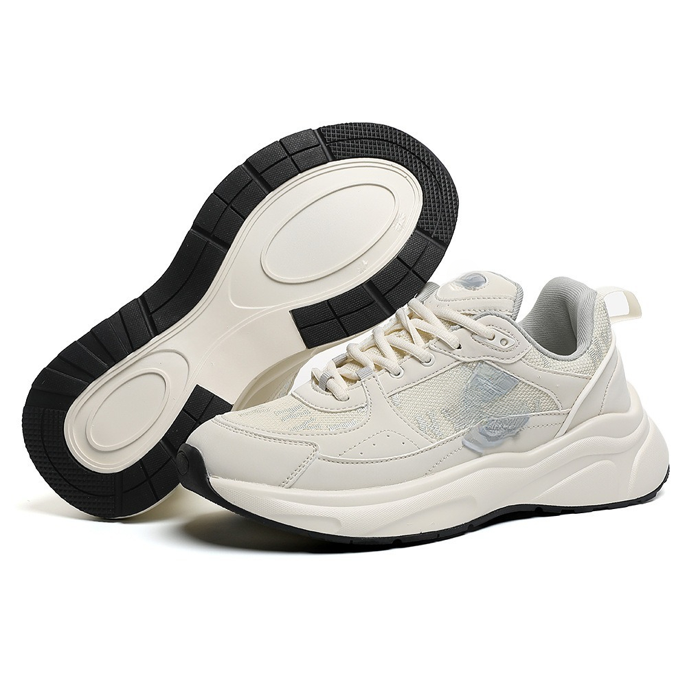 New fashionable high-end leather thick sole height increasing fashionable casual shoes, trendy outdoor sports luxury shoes, fashionable designer shoes