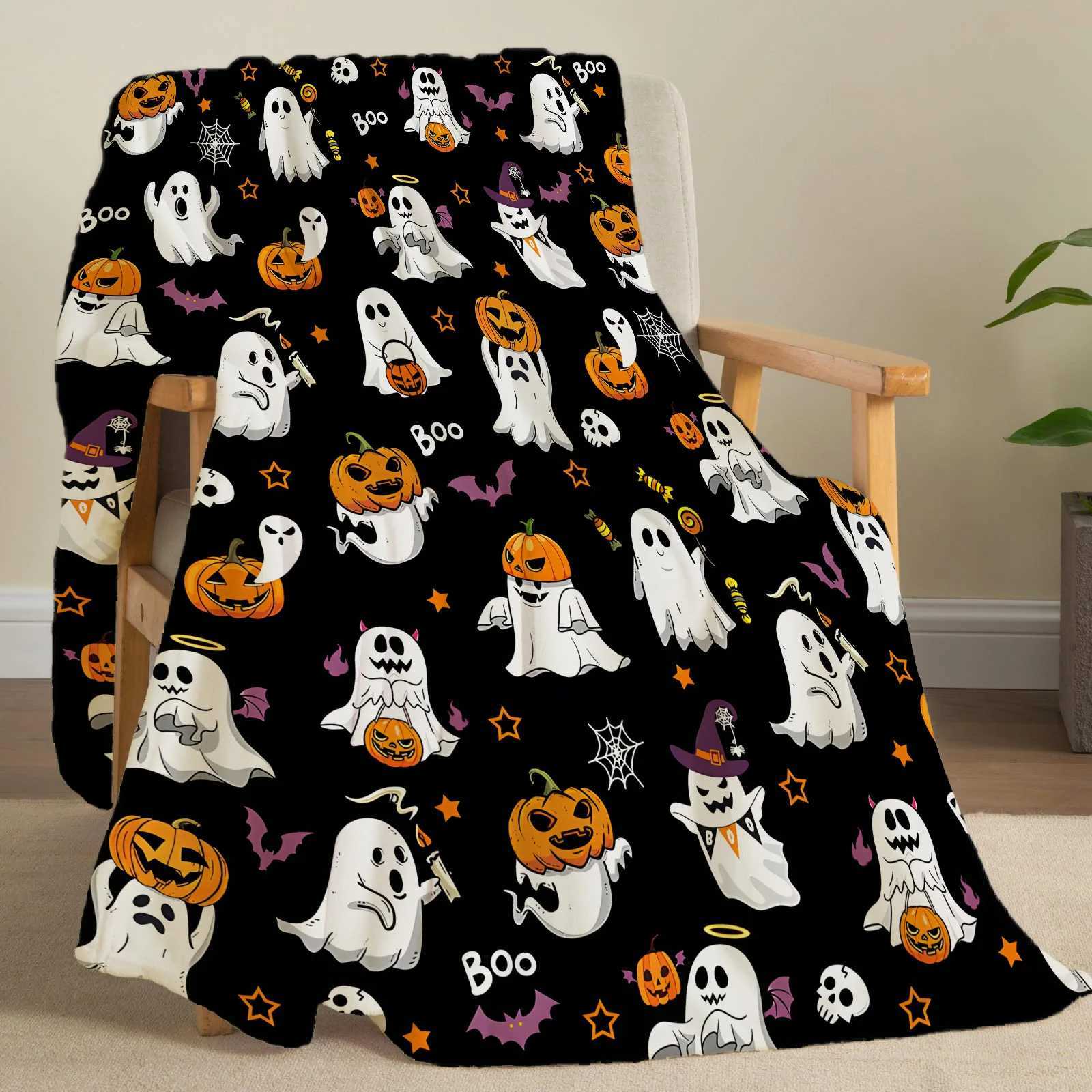 Halloween Creative Throw Blanket Flannel Print Blanket Super Soft Cozy Sofa Nap Blanket Home Blanket Perfect Home Gift for HerW251107