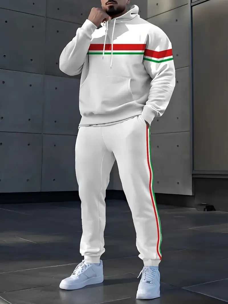 The new mens set for Spring and Autumn 2025 features a casual fashionable soft and comfortable 3D checkered pattern print W251110