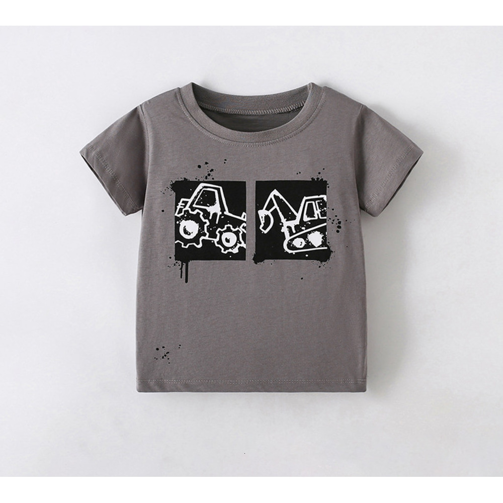 GS- Ddmyshoesvip Boys Short Sleeved T Shirt Summer New Style Round Neck Children S Clothing Cool Top For Small And Medium Sized Children