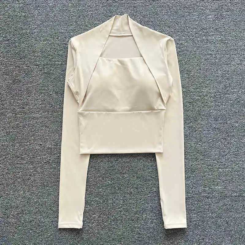 Fitness clothing Solid yoga clothing Womens long sleeved running fitness bra Top activity sportswearXJ250410