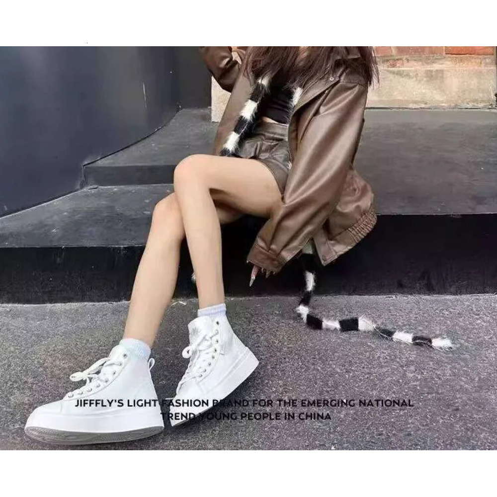 2025 Jifffly Unisex Spring And Autumn New Trendy Versatile High Top Couple Casual Sneakers