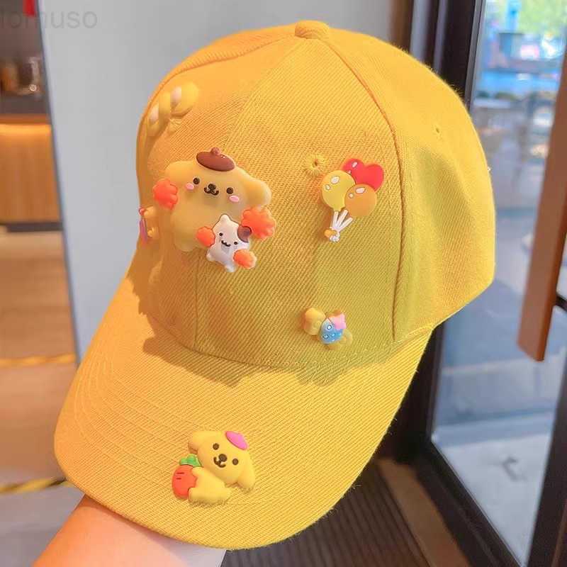 Sanrio 2025 New Childrens Hat Spring and Autumn Baseball Cap Cute Baby Cartoon Duckbill Cap Girls Casual Versatile Hat H251110
