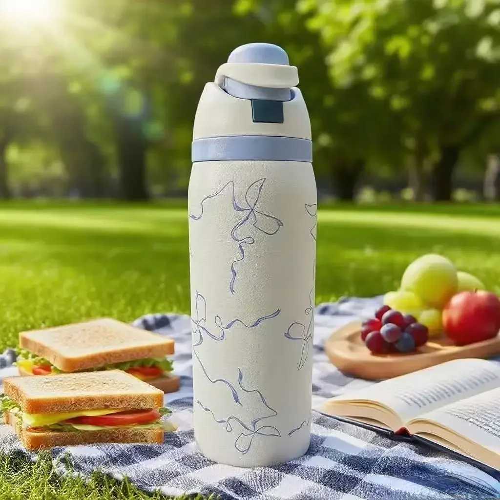 Fashionable cup Large capacity cup 304 stainless steel thermos cup large capacity portable double drinking cup outdor sports kettle Y251110