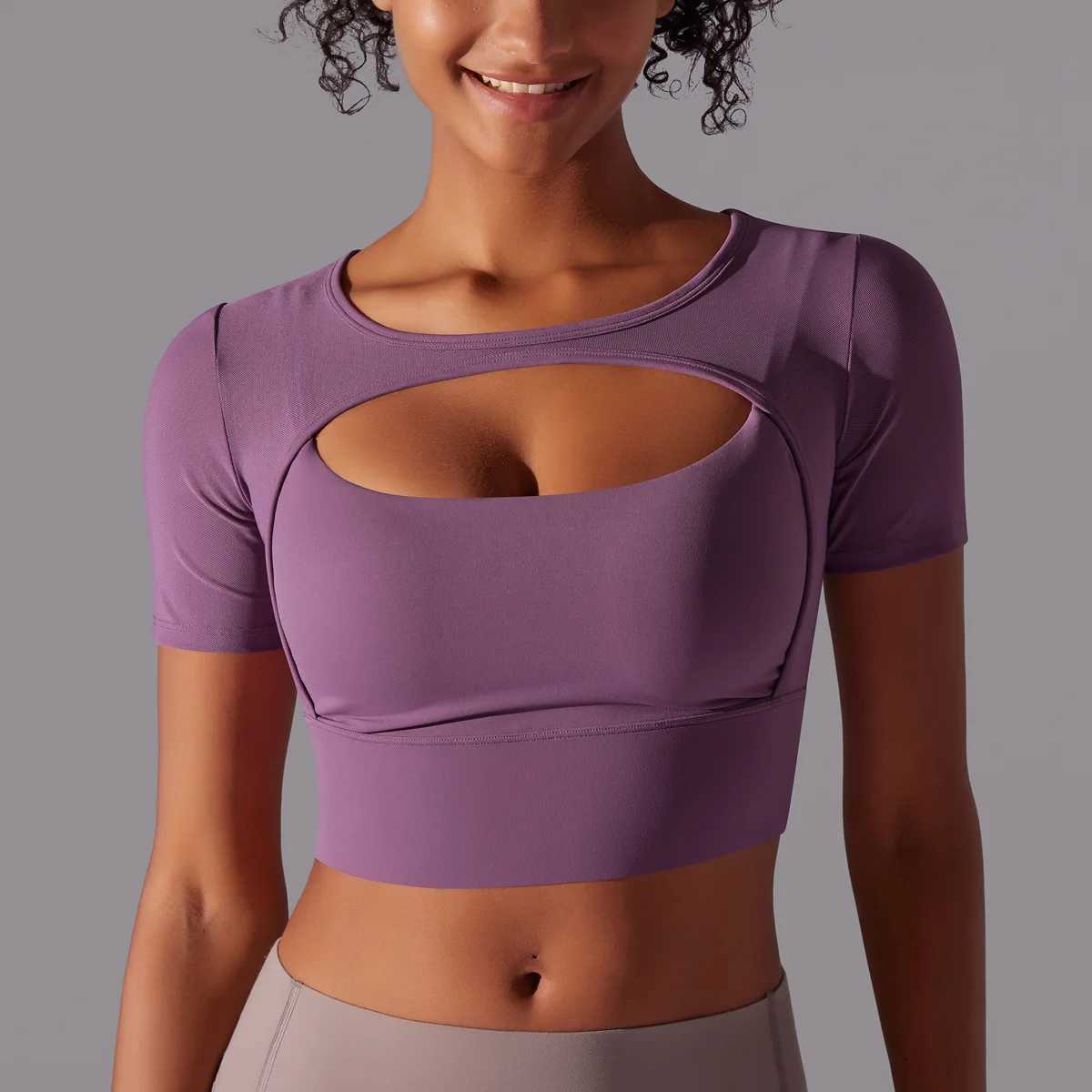 Sexy mesh sports vest womens fitness vest high-strength sports top yoga vest running fitness breathable shockproof yoga T-shirtXJ250410