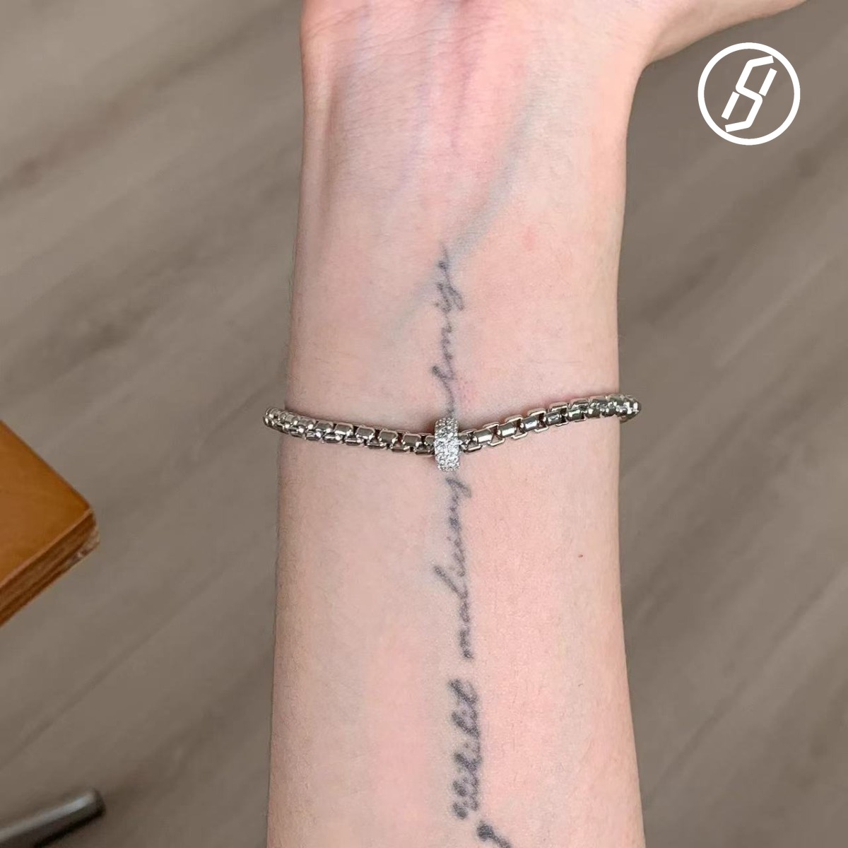 Boutique Craftsmanship Square Chain Diamond Bracelet - Wedding & Valentines Day Jewelry for Women Z260313