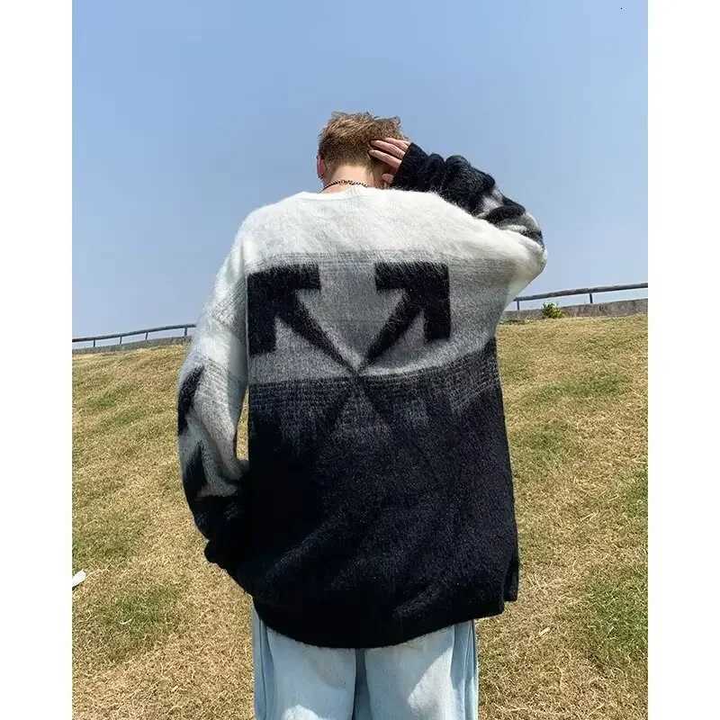 Fashion Loose Casual Knitted Sweater Unisex Autumn Winter Fashionable Versatile Lazy Style Couple Matching Crew Neck Pullover Top Y251110