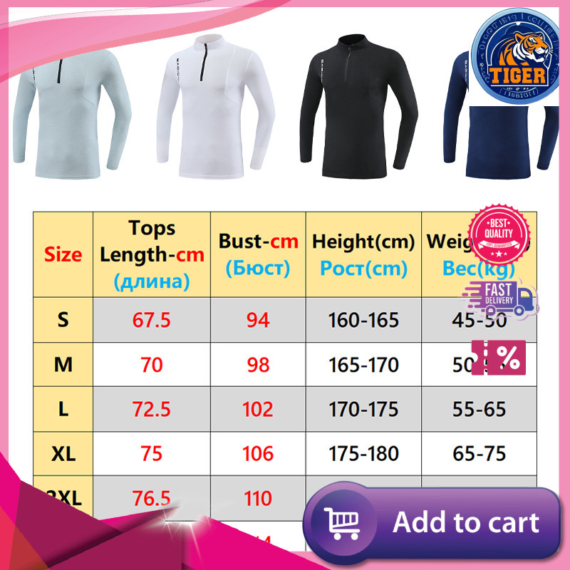 Ddmytiger China Domestic Men Half Zipper Long Sleeves Workout Letter Running Compression Gym Stretch Bodybuilding Tee Breathable Football Training Shi