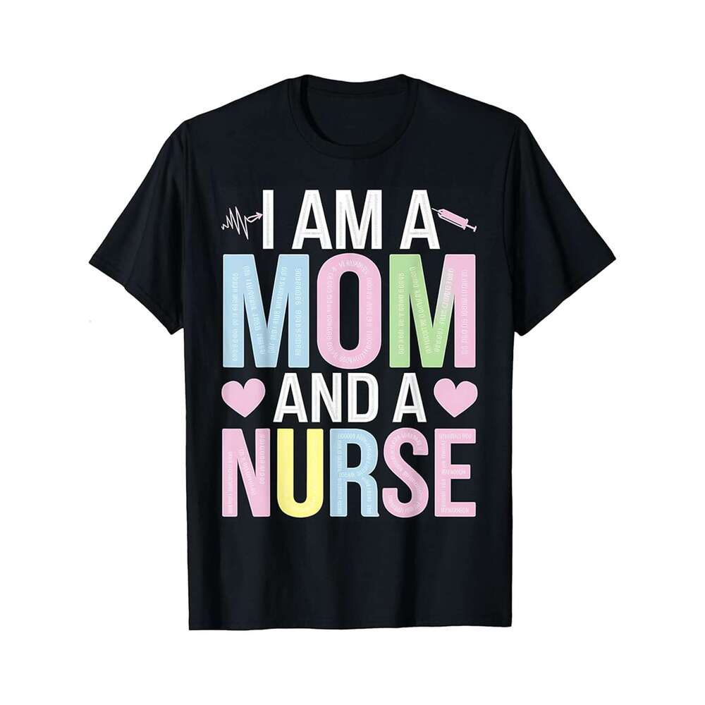 Designer T shirt Nurse Mom Appreciation Gift Cute Pastel Pink Medical Mom - 220g T shits