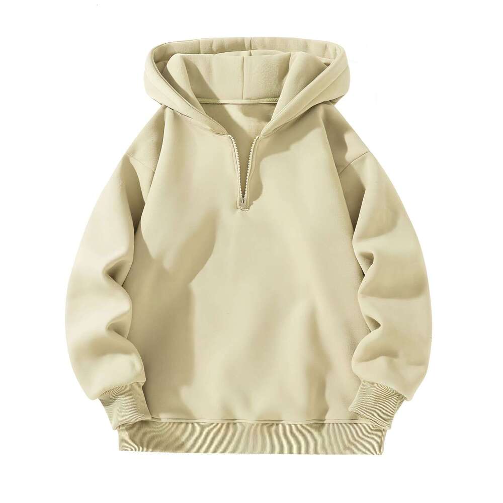 In Stock Foreign Trade European And Cross-Border Autumn Winter American Style Zipper Hoodie Loose Fit Sports Casual Sweatshirt Long Sleeve Top c6f0