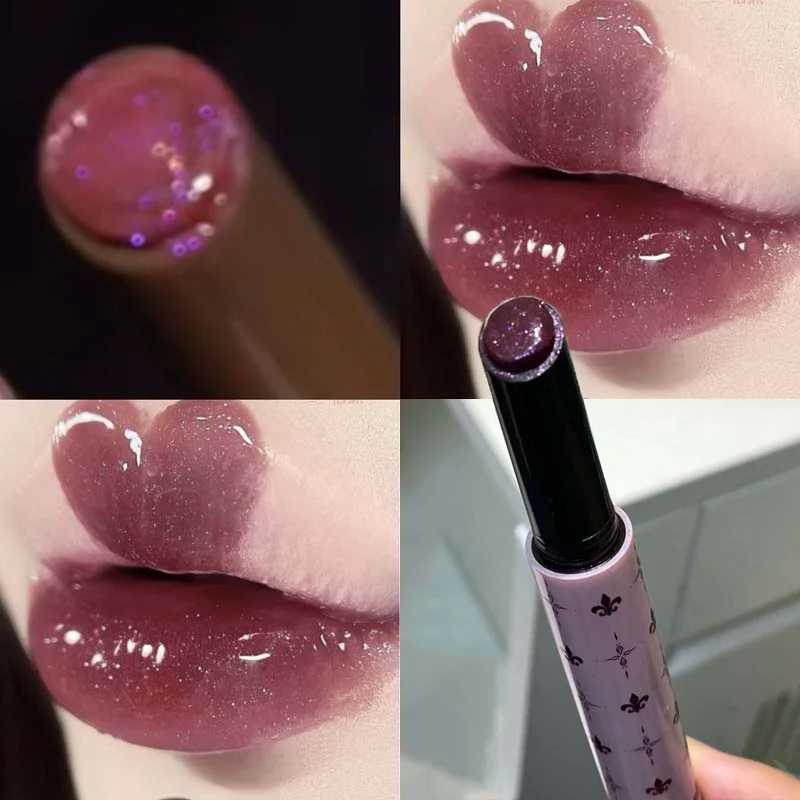 Smile Mulberry Purple Solid Lip Gloss Moisturizing Nourishing Water-gloss Mirror Glass Lip Tint Lipstick Shimmer Glaze MakeupT251110
