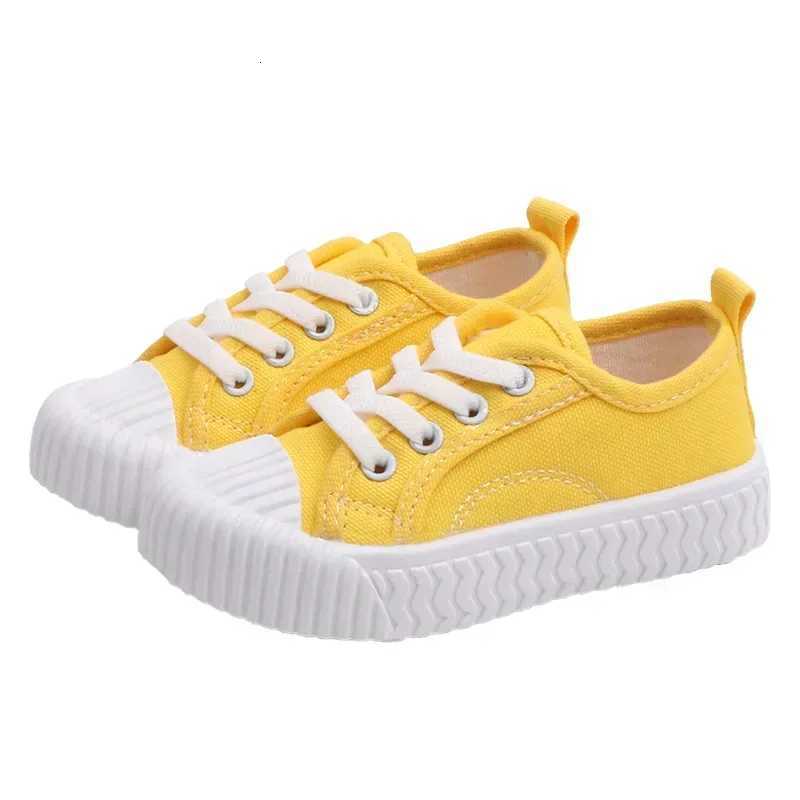 New Childrens Sneakers Candy Colour Canvas Shoes Boys Girls Toddler Flat Sneakers Kids Casual Biscuit Shoes White Sports ShoesT251110