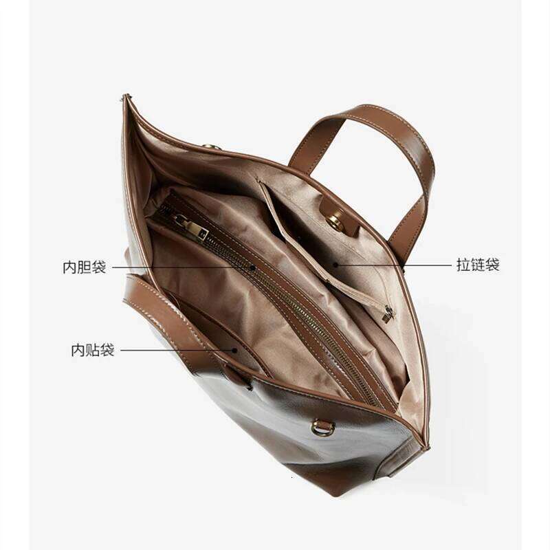 Burminsa Vintage Genuine Leather Large Tote Handbags For Women 2025 Luxury Designer Shopper Work Ladies Shoulder Crossbody Bags