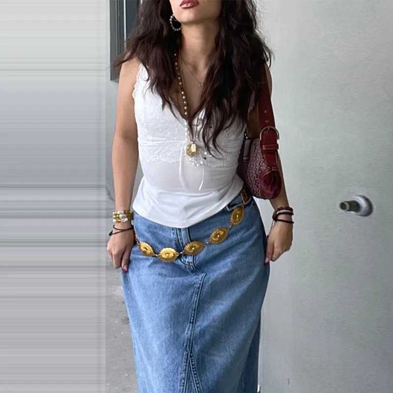 New waist chain dress set accessories with chain retro fashion version chain belt Wen Exquisite clothing accessories X250410