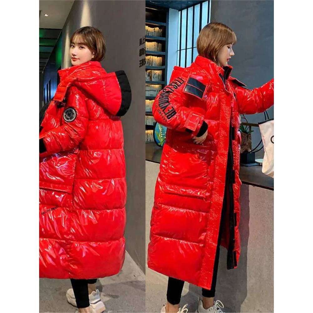 New Women Winter Long Down Parka Jacket With Hood Female Loose Casual Thick Warm Zipper Coat Winproof Vintage Outwears
