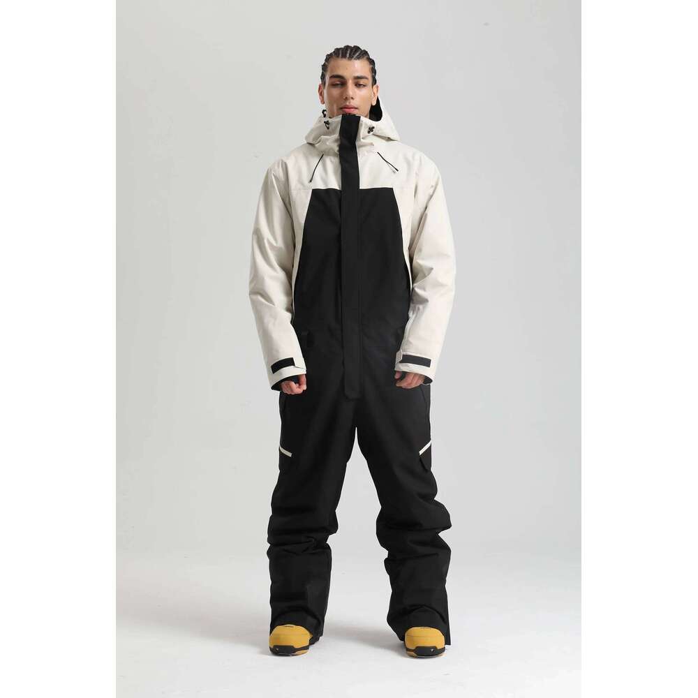 Unisex Ski Jumpsuit - Waterproof Windproof Thermal One-Piece Snowsuit For Alpine Breathable Couples Snow Gear