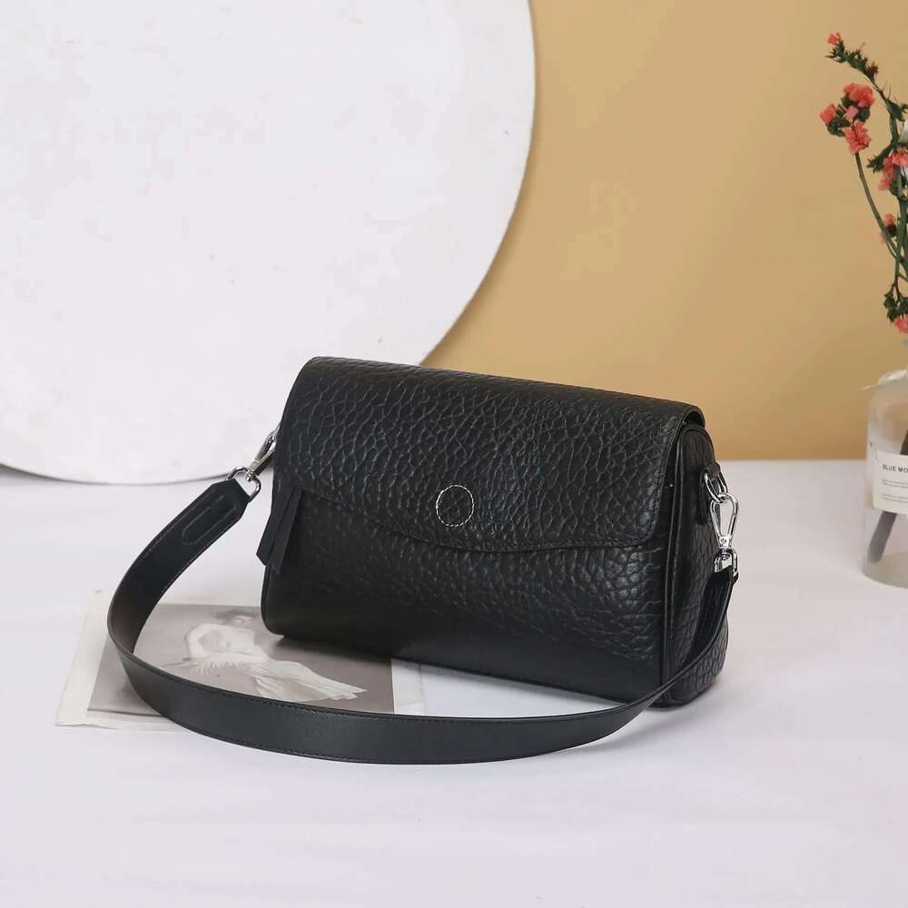 Bubble-Textured Genuine Leather Crossbody Bag - Chic & Timeless Shoulder Purse For Women, Everyday Essentials Carrier