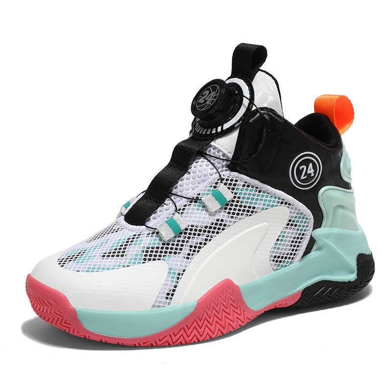 Kids Basketball Shoes Boys Sneakers Non-slip Child Trainer Basket Shoes Outdoor Leather Children Sport Shoes X251110