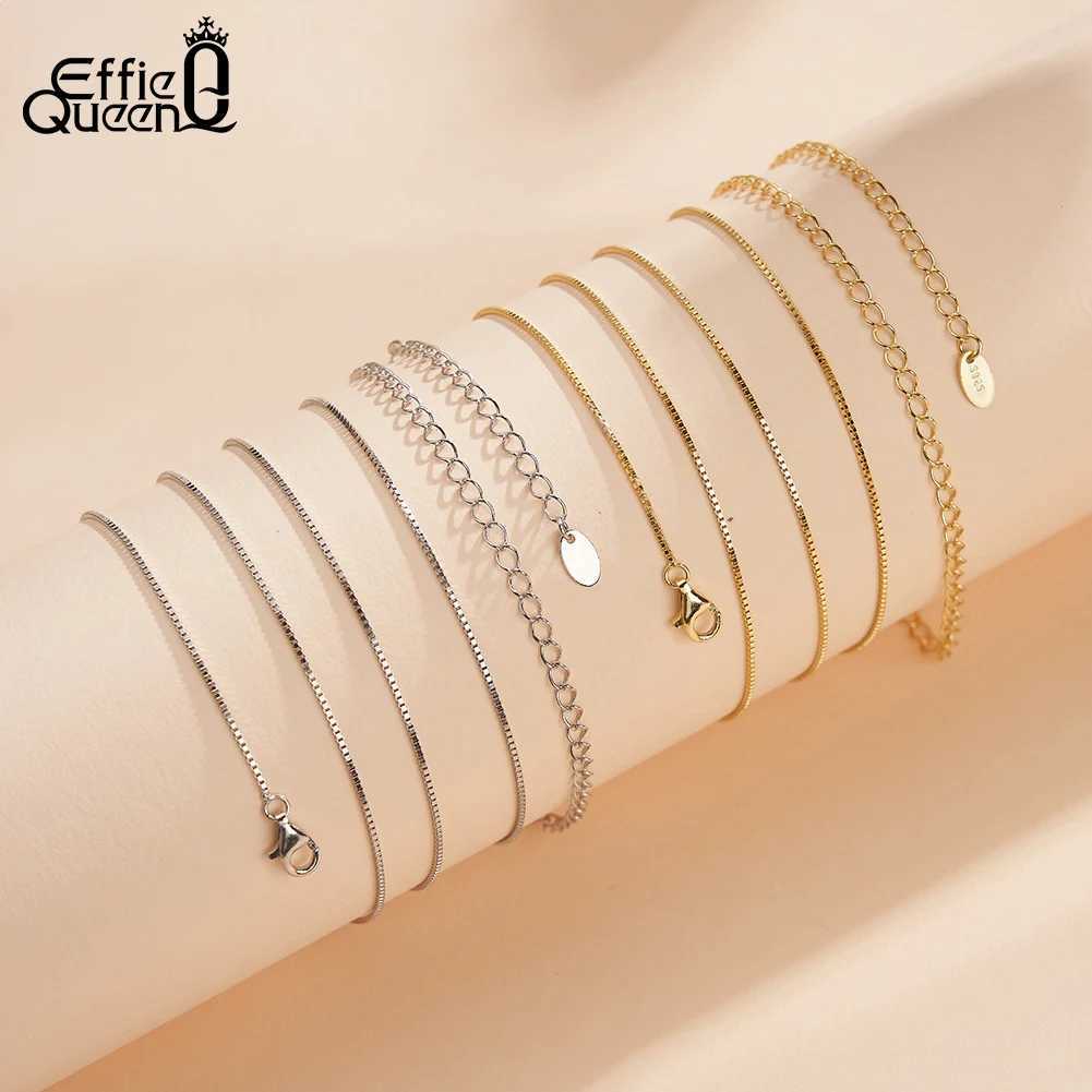 Effie 14K Warm Belly Box Gold Waist Chain Summer Beach Adjustable 925 Pure Silver Body Belly Chain CW02 X250410