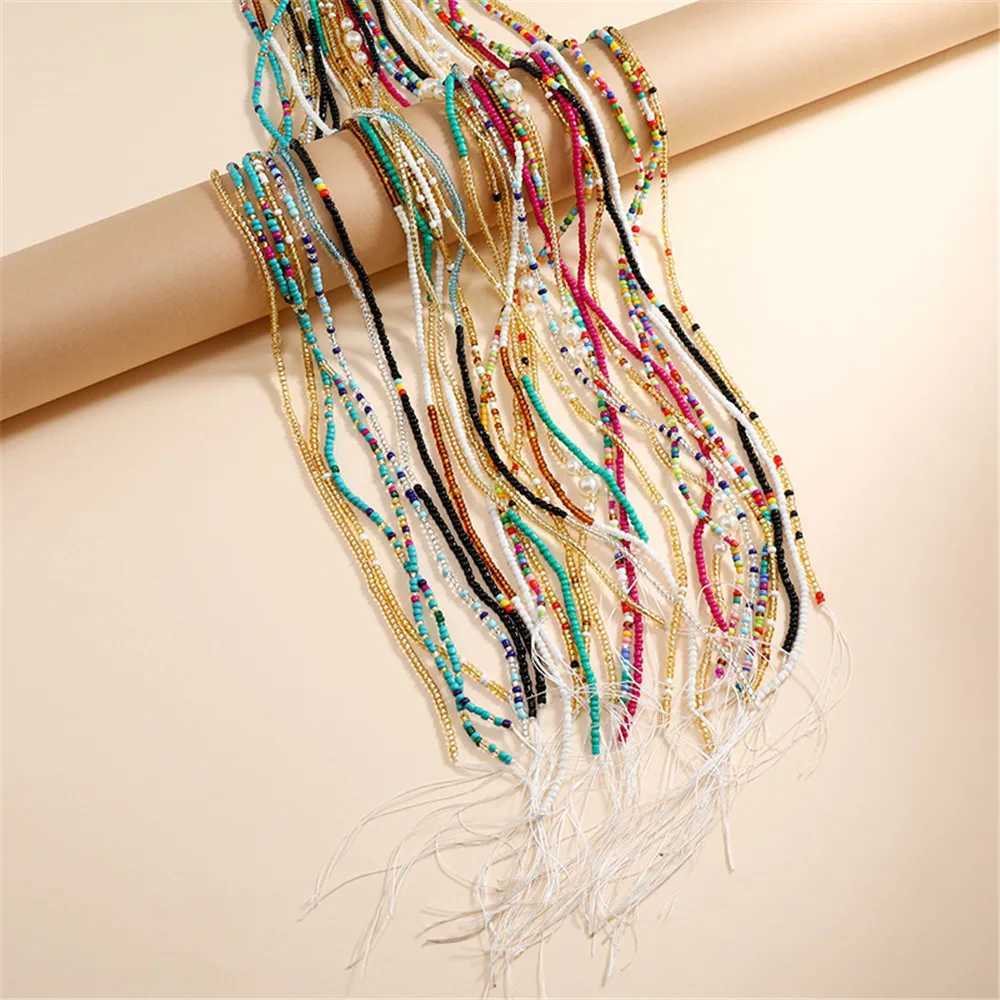 Bohen Colored Beaded Waist Chain Used for Wen Plus Size African Non Stretching Tie Belly Chain Bikini Summer Body Jewelry X250410