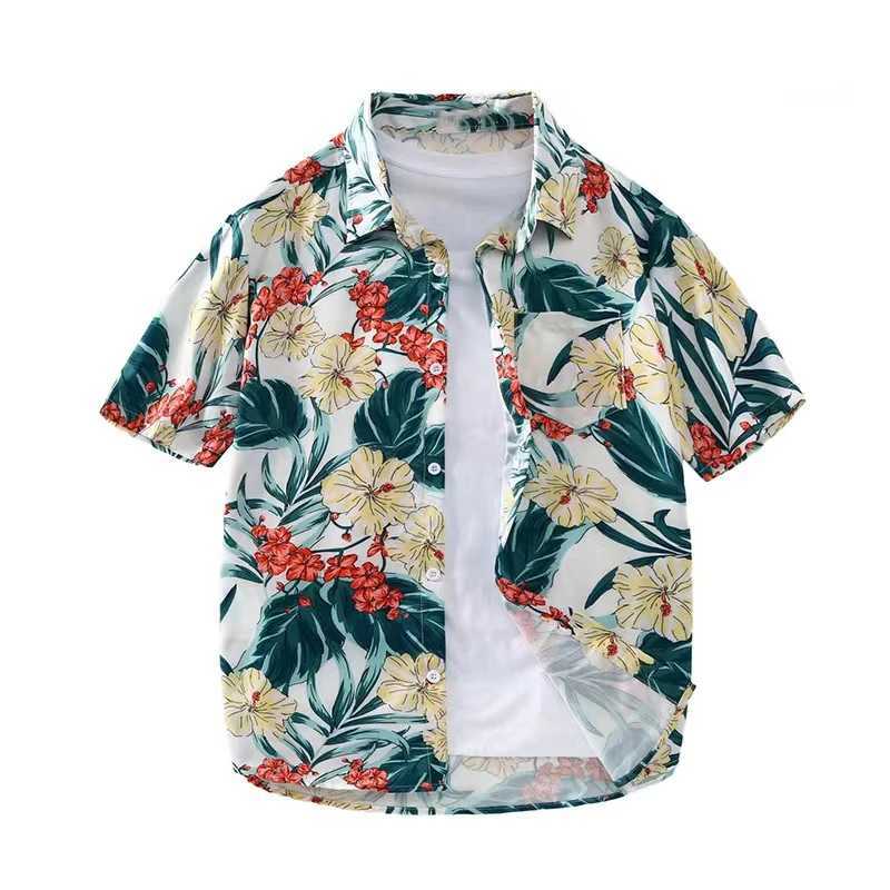 Mens summer short sleeved lapel shirt new style daily casual breathable comfortable simple and fashionable X250410