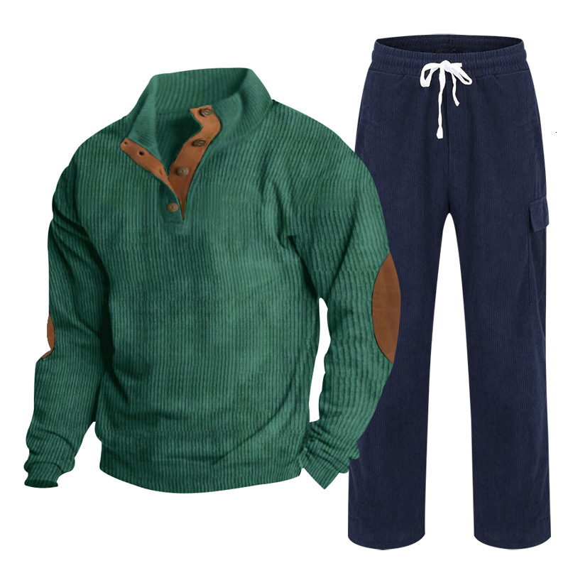 Autumn and winter new half zipper pullover stand up collar sweatshirt loose and versatile sports and leisure set