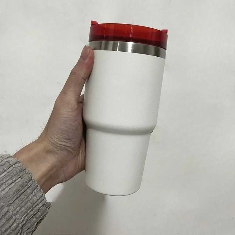 Fashionable cup 304 stainless steel insated cup convenient 591ML large-capacity straw coffee travel cup car cup Y251110