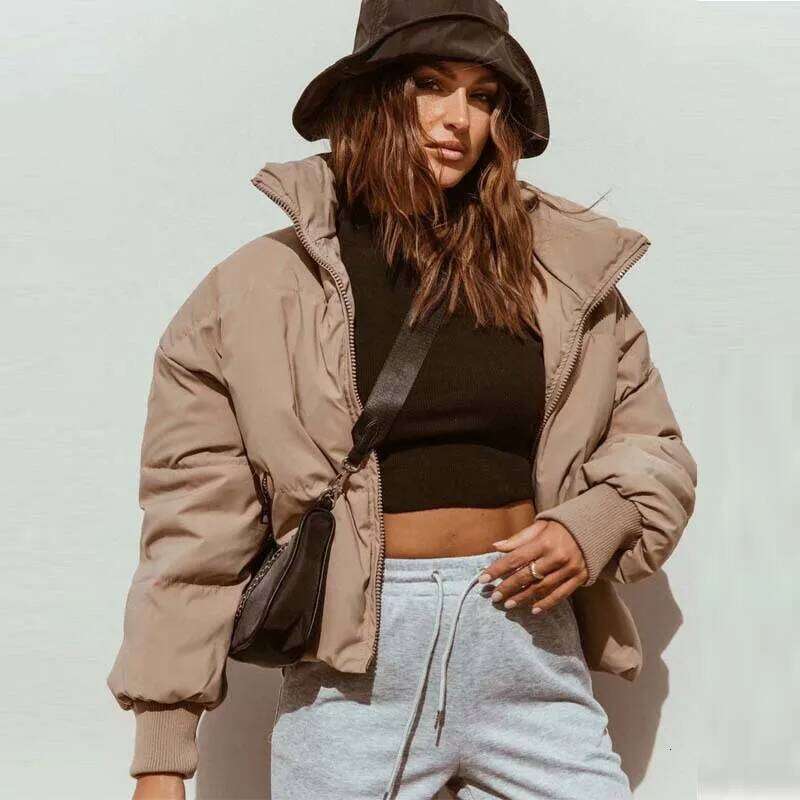 Winter Women Jacket Warm Thicken Streetwear Oversized Parkas Long Sleeve Zipper Pockets Outerwear Chic Coat New