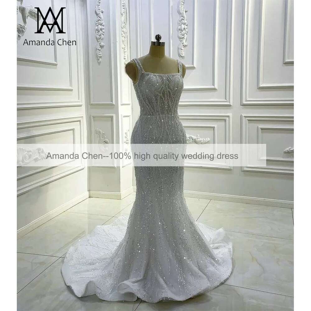 Customized AM1203 Removale Skirt Lace Appliqued Wedding Dress