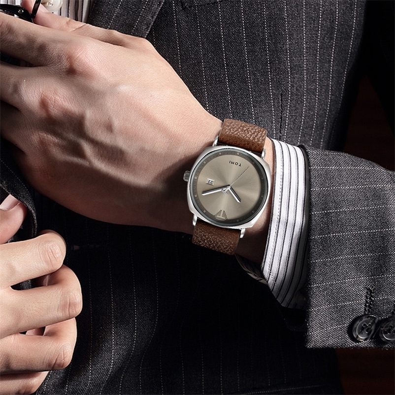 Mens Watch Minimalist Fashion Sports Watch Calendar Leather Casual Quartz Watch 251107 - view 4