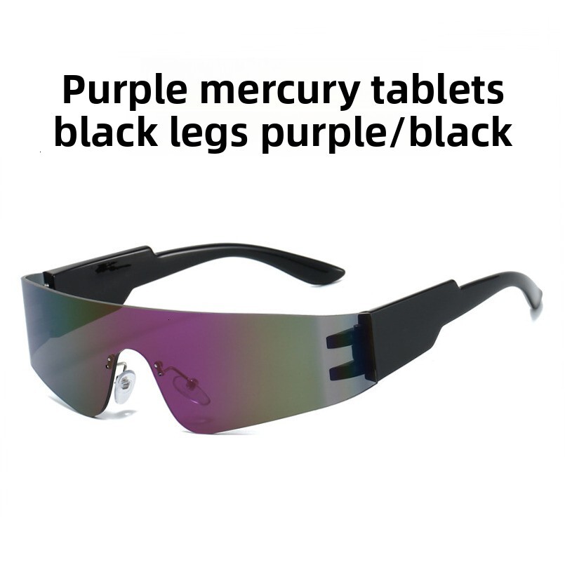 2025 One-Piece Punk Style Fashion Large Frame Sunglasses for Men and Women Outdoor Sports Cycling Glasses