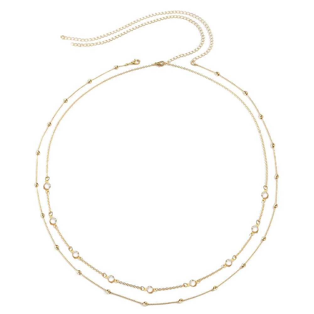 MinaMama 2022 New Stainless Steel Bikini Jewelry Crystal Waist Chain Belly Chain for Warm Girls Minimalist Sexy Body Accesorios X250410