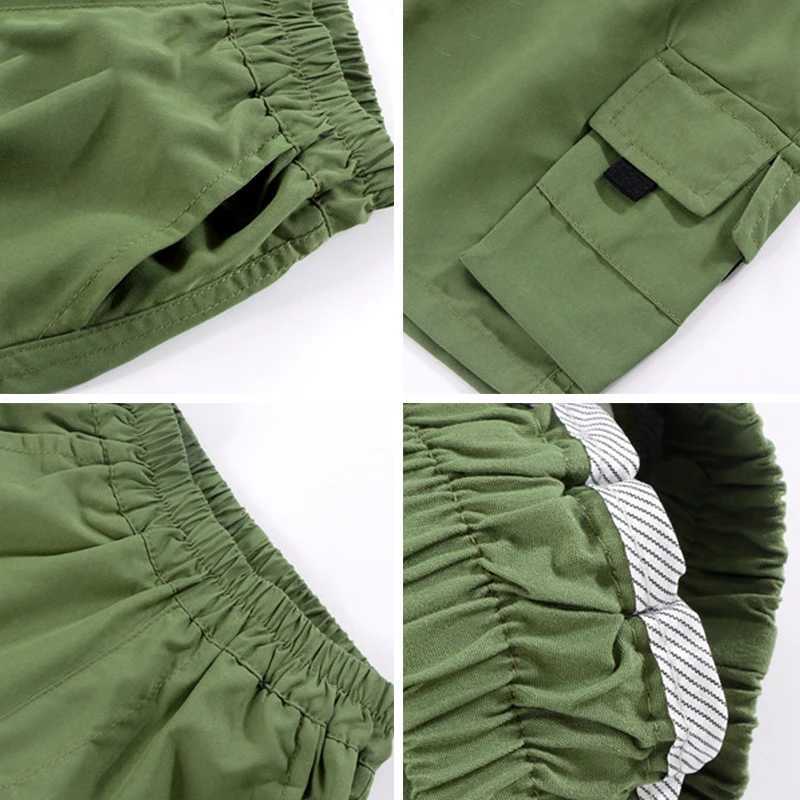 Boys summer casual and fashionable cargo shorts comfortable breathable loose sports shorts for teenagers spring and summer childrens casual shorts Z25