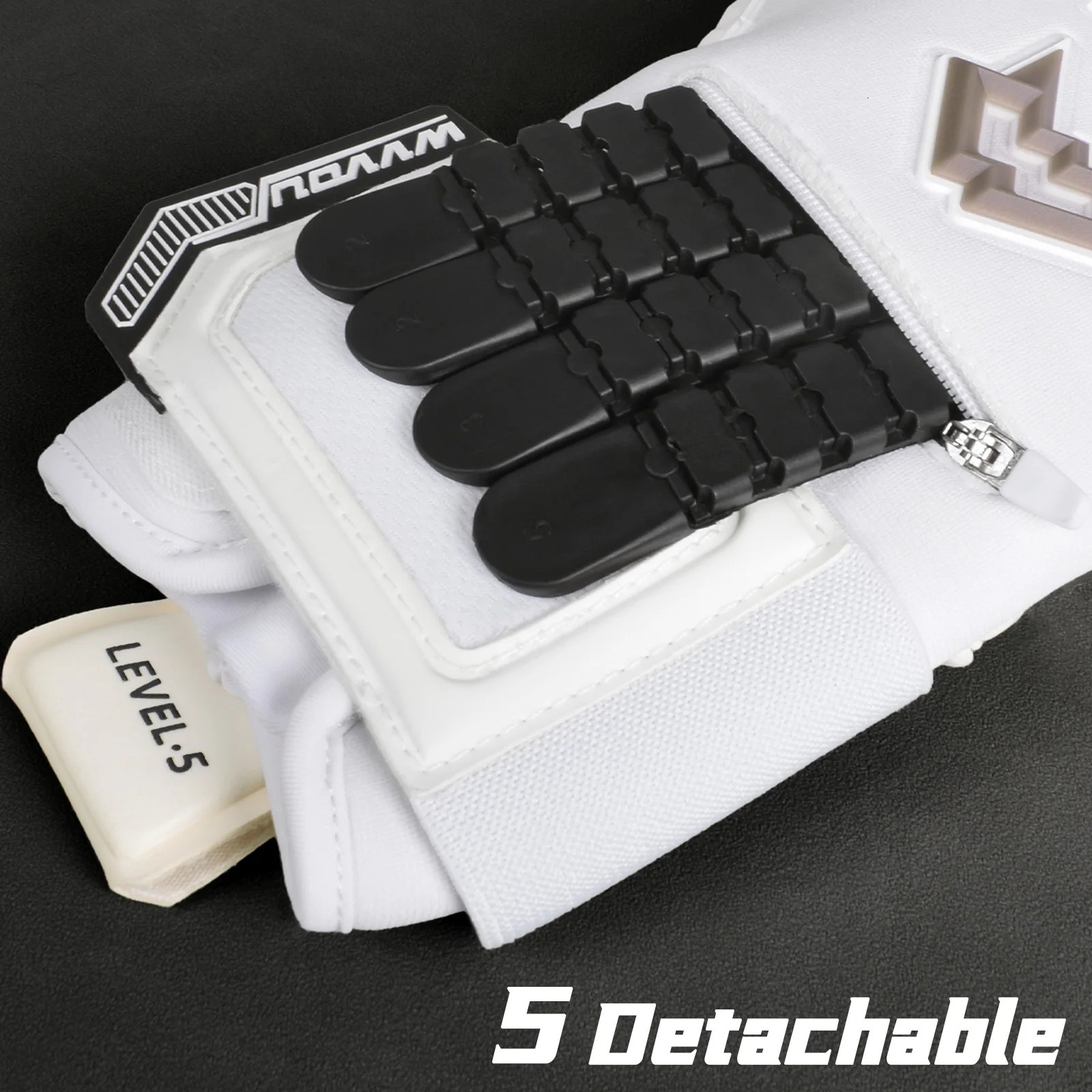 WVVOU Soccer Goalie Gloves for Adults and Youth High Performance Goalkeeper Gloves with 5 Detachable Finger Saves 250409