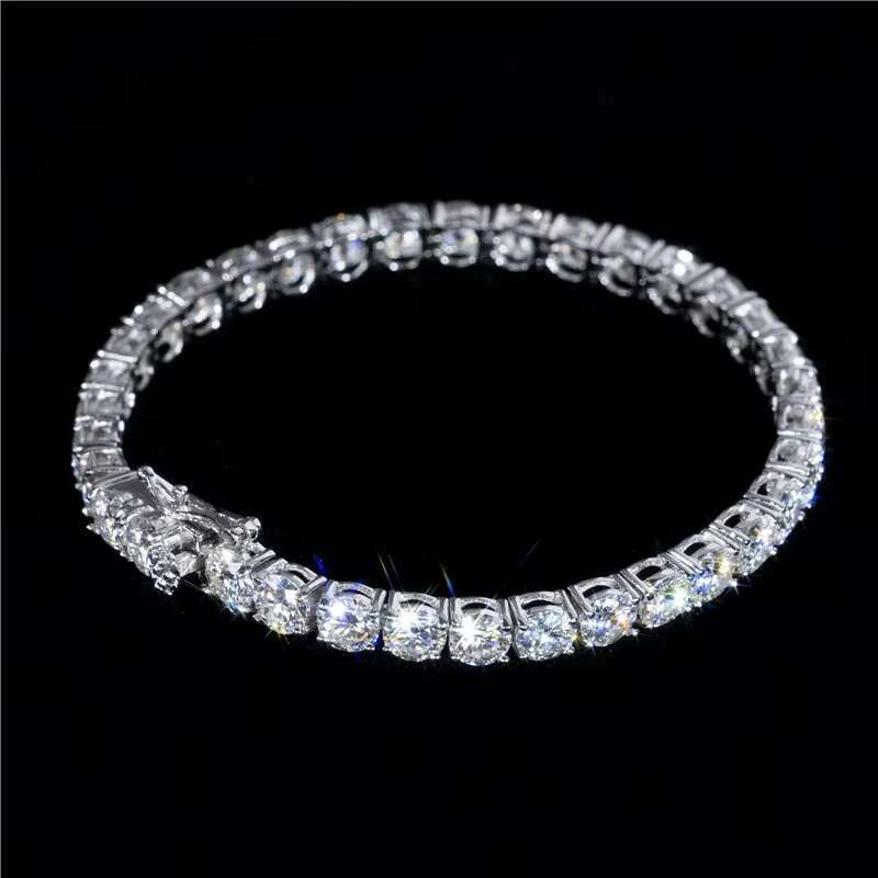 Factory Price Iced Out Chains Silver S925 2.0mm VVS Moissanite Tennis Chains Necklace Women and Men