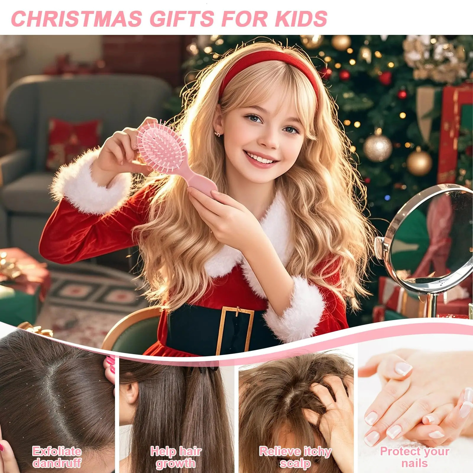 1-3pc Mini Air Cushion Hair Brush Portable Detangler Massager Anti Static Air Bag Hair Comb Wet Dry Hairbrush Salon Styling Tool 251107