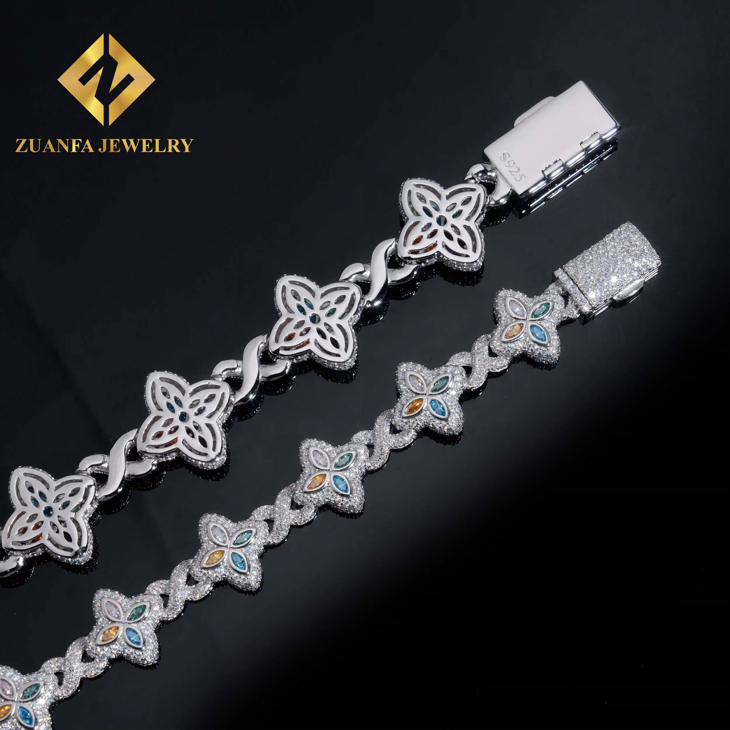 Luxury Hot Sale VVS Iced Out Moissanite Pass Diamond Test 925 Silver Gold Plated Hip Hop Cuban Link Chain Necklace Fine Jewelry