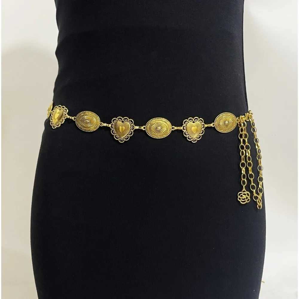 European and metal spliced waist chain vintage and fashionable Versatile texture womens belt LR1839 X250410