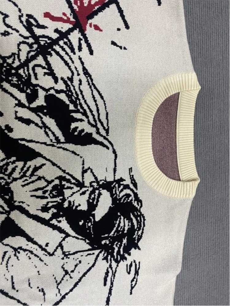 Fashion Mens Warm Quality Knitted Sweater Cartoon Fashion Women Pullover Tops Street Punk Tops Brother Y2K Fall and Winter Clothing Y251110