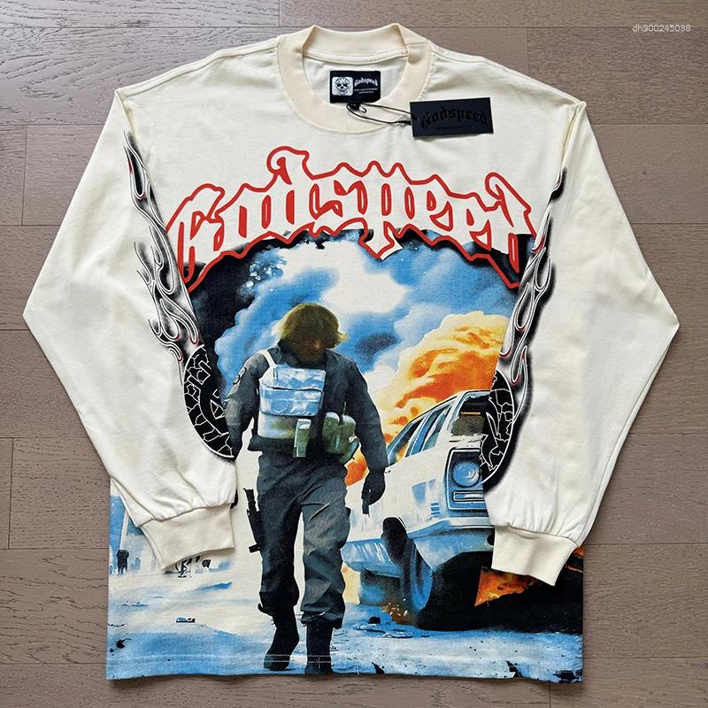 Men's T Shirts 2025 Shirt Four Seasons All-match Loose Casual Base Clothing 1:1 Cotton Breathable Long Tee