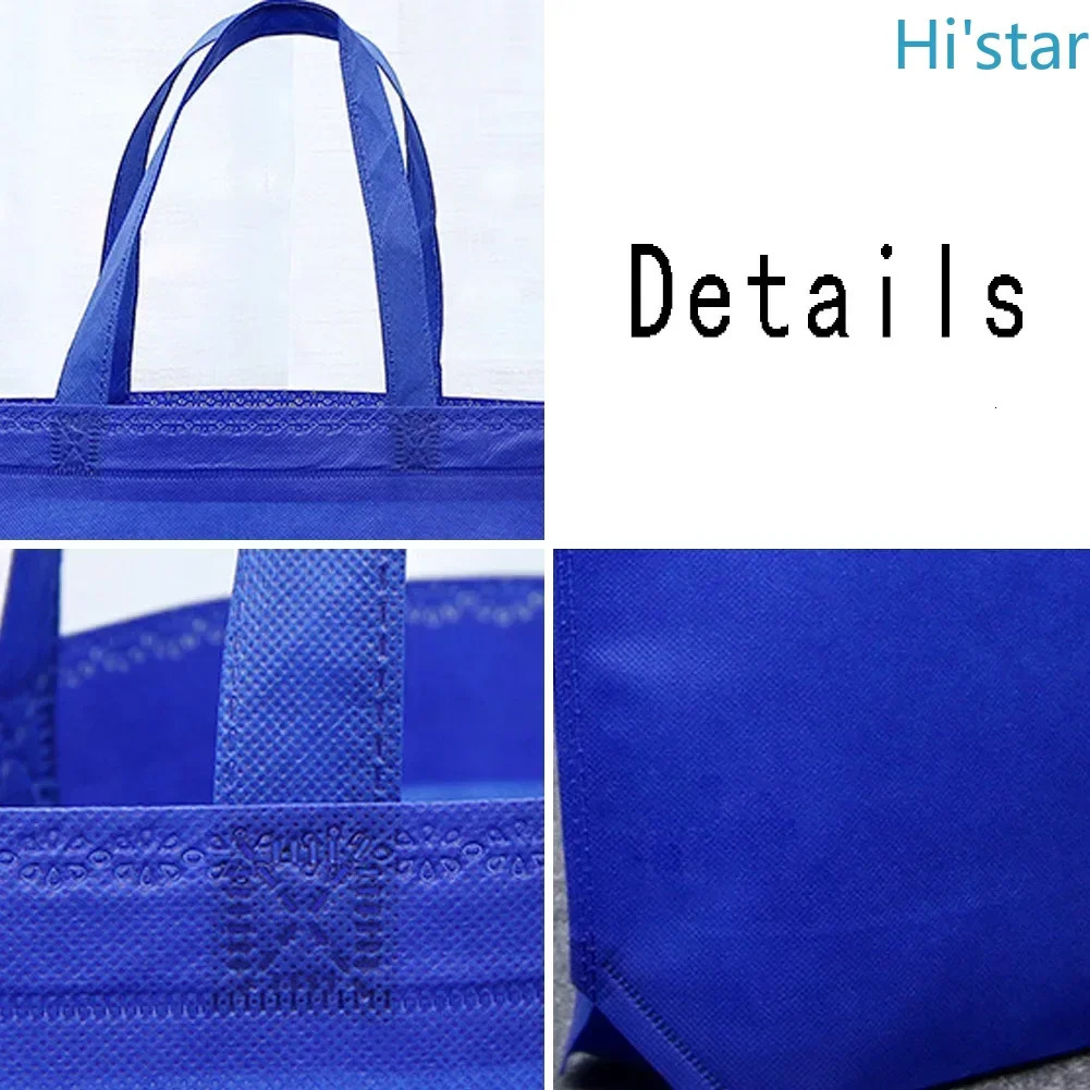 10 Pcs Reusable Large Canvas Cotton Fabric Shopper Bag Women Shoulder Tote Nonwoven Environmental Case Organizer Multifunction 251110