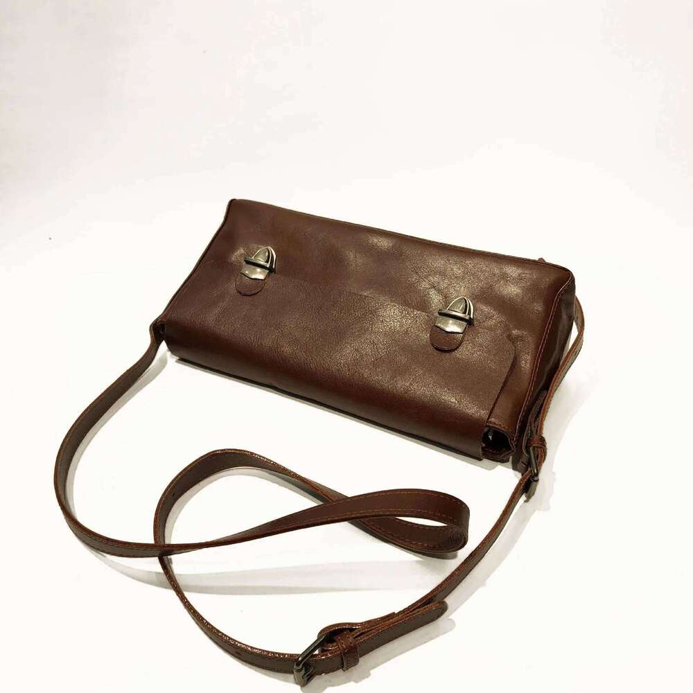 Genuine Leather Underarm Head Layer Vegetable Tanned Cowhide Vintage One-Shoulder Crossbody Women's Hand Tote Bag Suotong1110