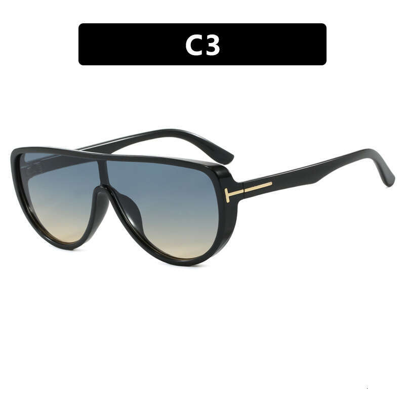 T-shaped One-piece Large Frame Sunglasses 2026 New Style Personality Avant-garde European and American UV Protection Sun glasses Trendy