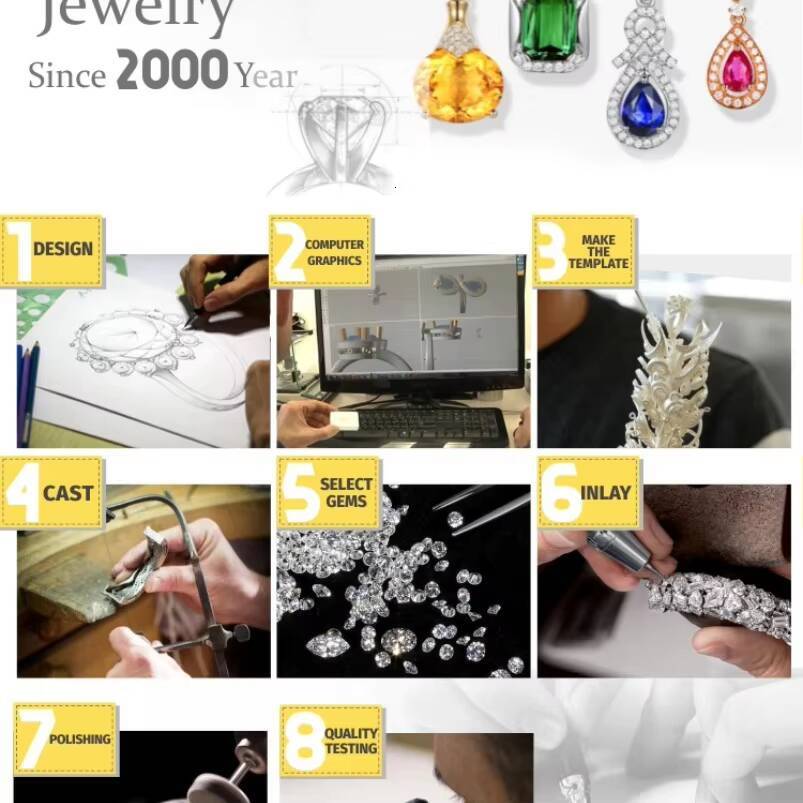 Tianyu Gems Jewelry Charm Round Brilliant Cut Moissanite Unique 14K 18K Yellow Gold Sterling Silver Anklets Bracelet