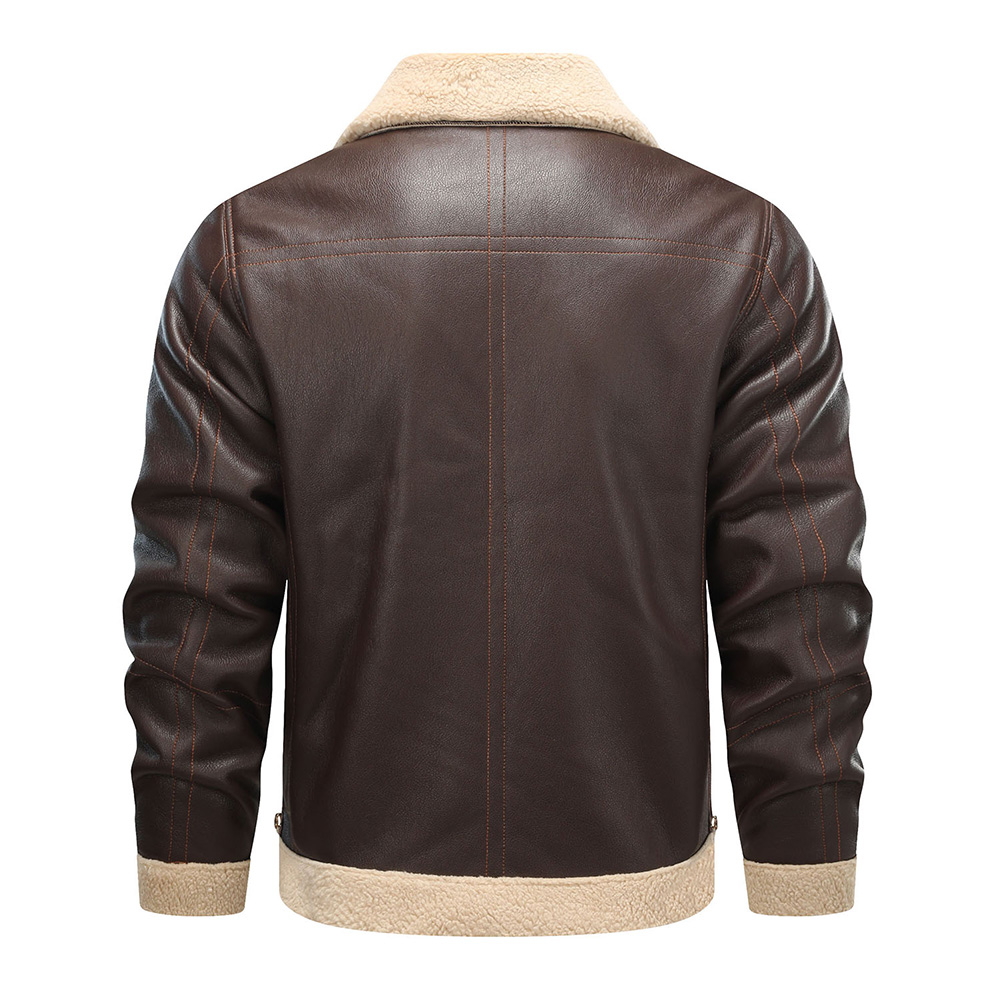 Men's Leather Jacket Designer PU Jackets Motorcycle Outdoor Sport Jackets Windproof Lapel Fashion New Male Streetwear Coat