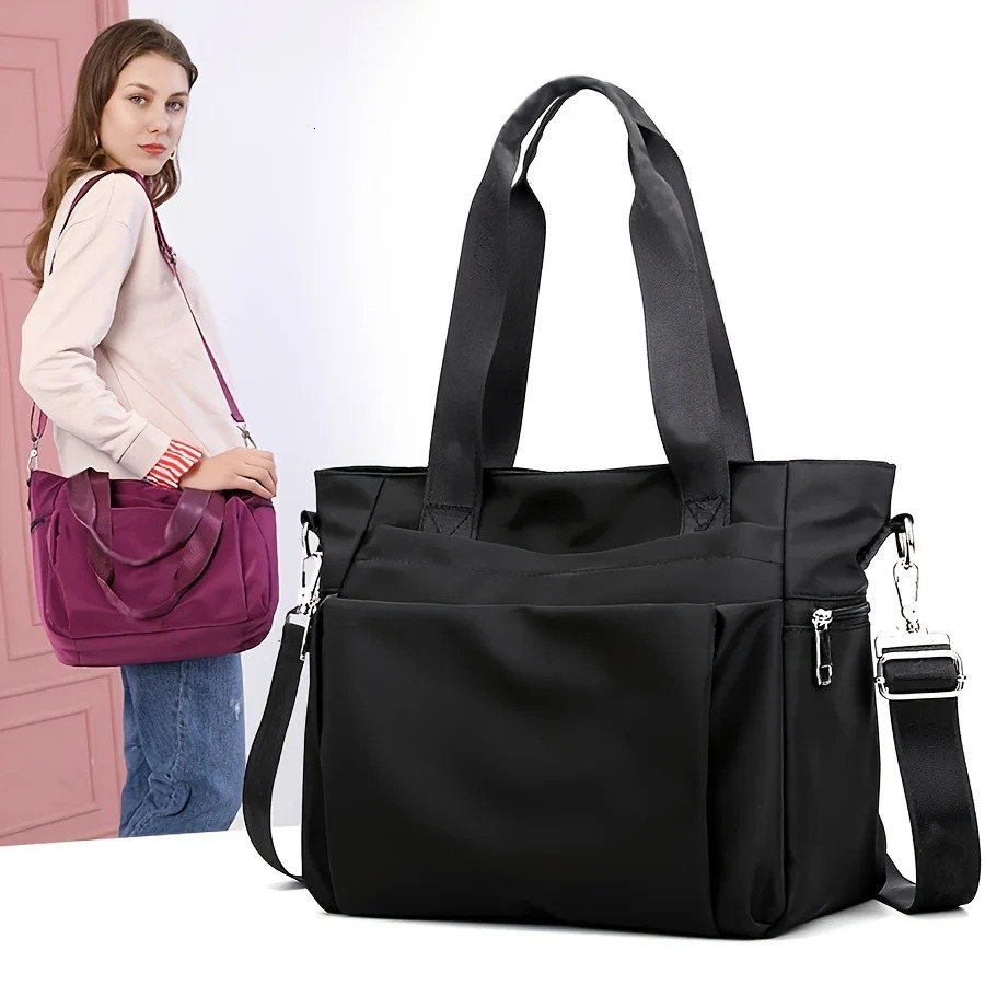 Simple and stylish large capacity womens bag nylon cloth lightweight versatile single shoulder casual handbag c 251110