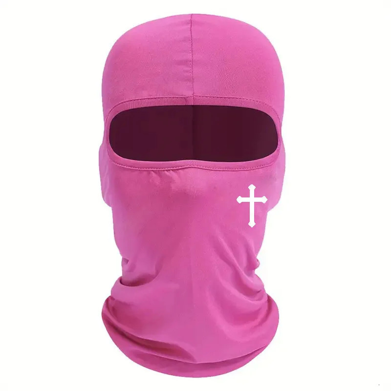 Breathable Black Cross Balaclava Full Face Ski Mask Perfect for Bicycle Motorcycling HikingSkiing for Outdoor Sports Tool 251107